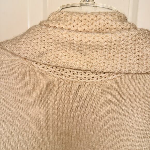 NWT Eileen Fisher Beige Natural Cashmere Open Cardigan Dolman Sleeves sz 1X - Picture 6 of 10